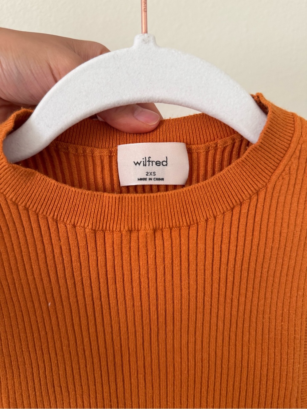 Aritzia Orange Ribbed Tank - Picture 2 of 4